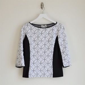 Joseph Ribkoff Black and White Top
